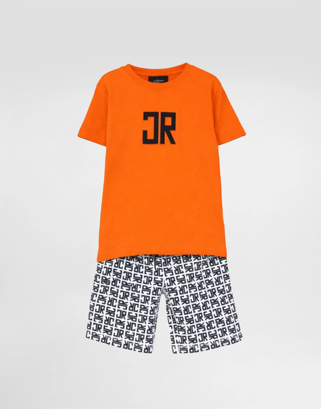 John Richmond Junior Dziecięcy zestaw T-shirt i szorty z monogramem JR
