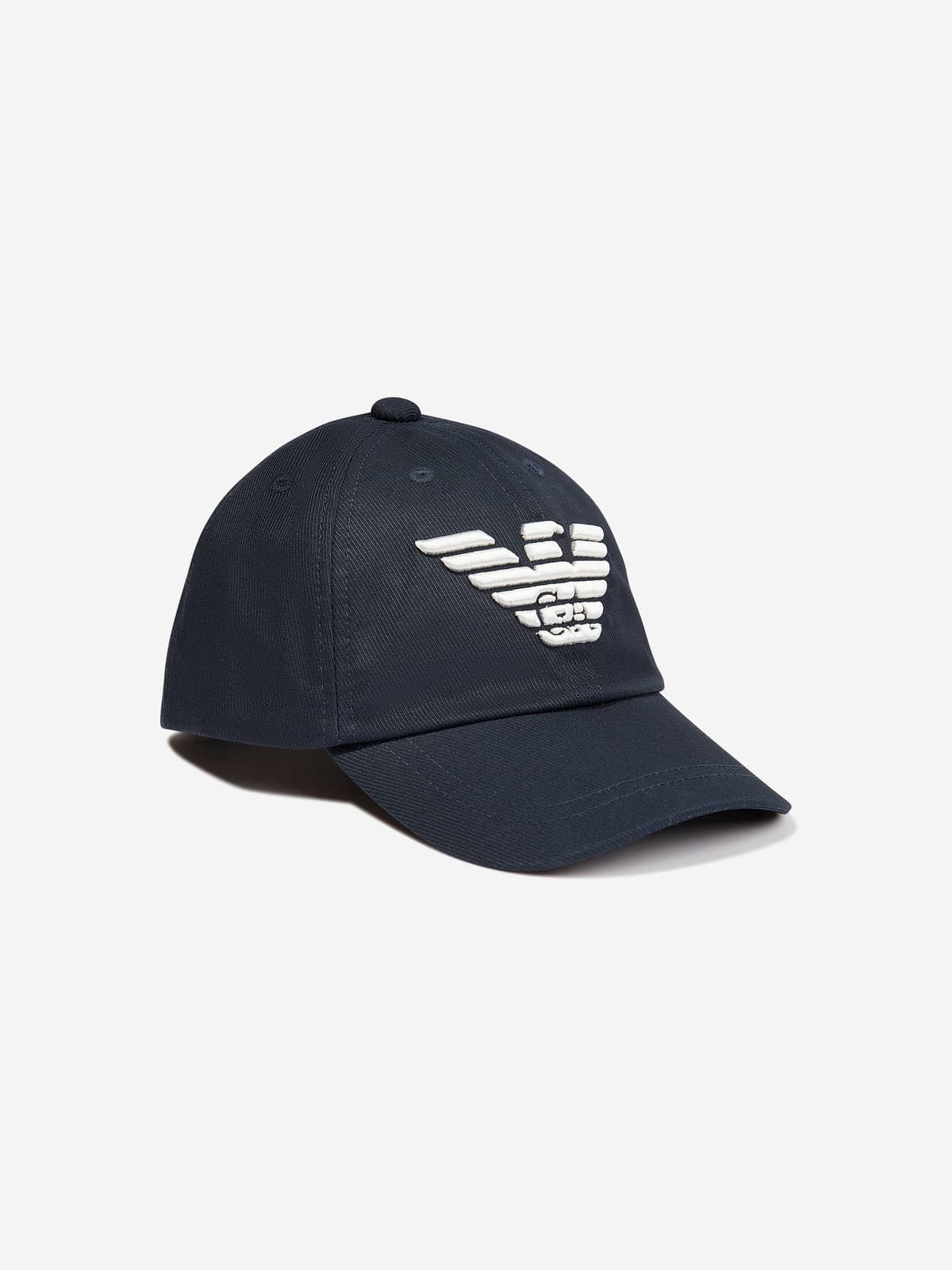Emporio Armani Kids Cotton Baseball Cap with Embroidered Logo