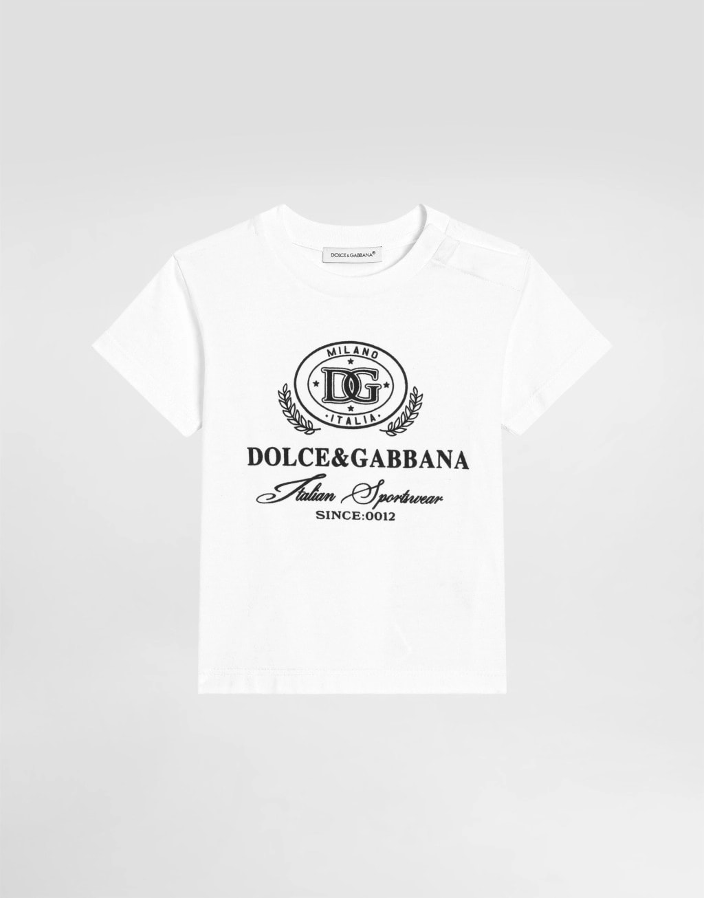 Dolce & Gabbana Kids Бавовняна футболка з коротким рукавом та принтом