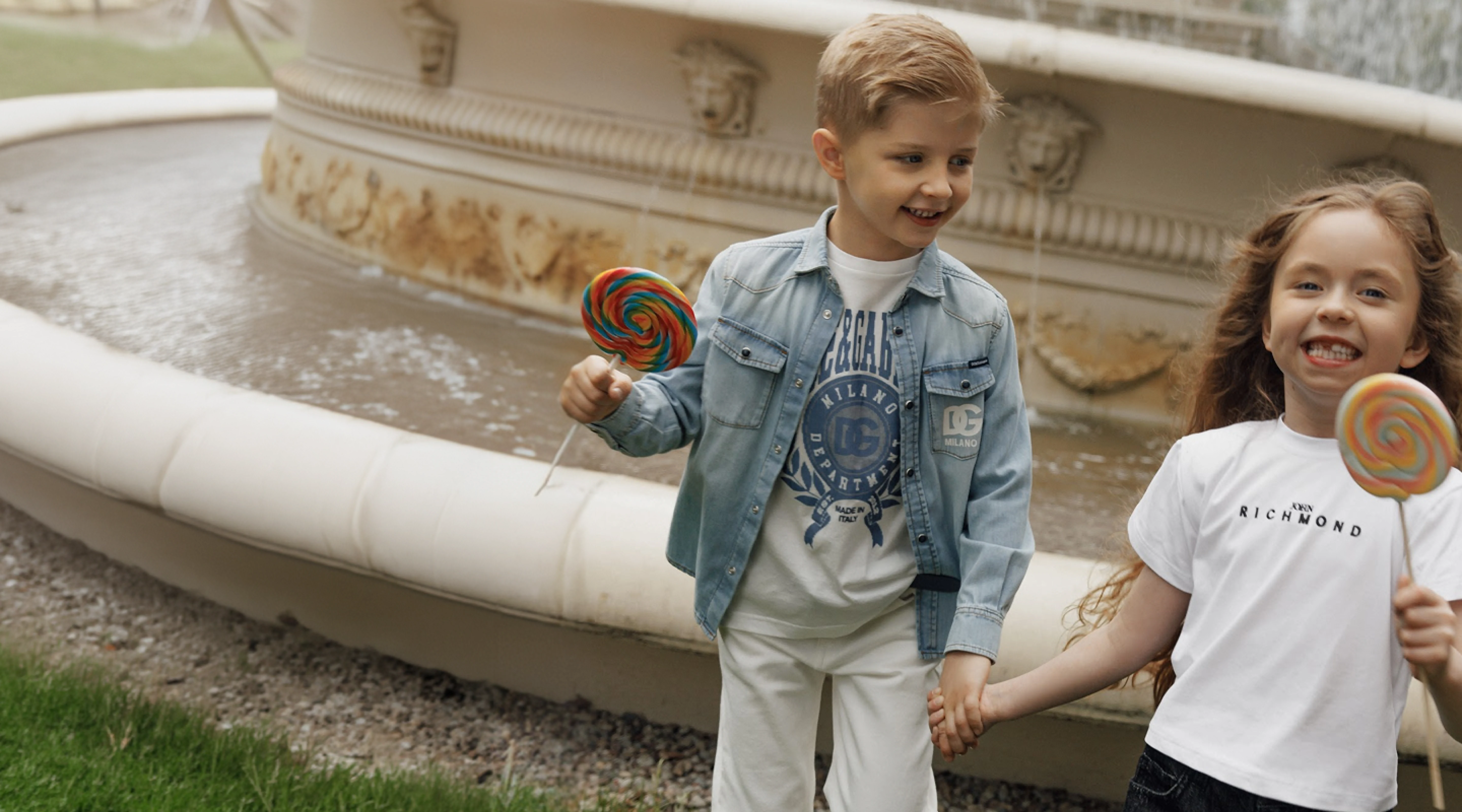Children wearing authentic luxury brands at LEO KIDS